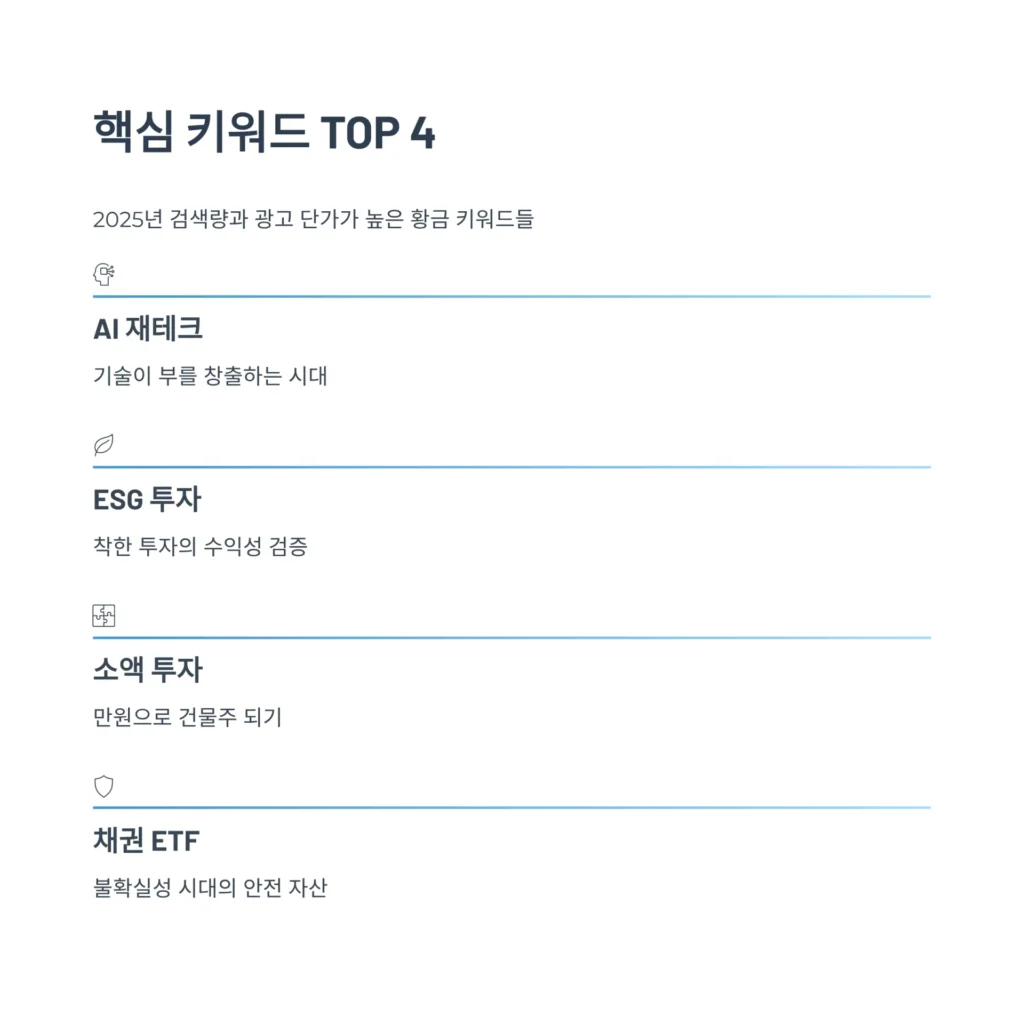 2025년 재테크 블로그, 이 키워드 모르면 시작도 마세요 (AI, ESG, 소액투자) - 3_TOP-4